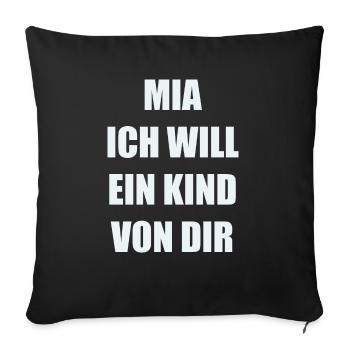 Malle - Sofakissenbezug 45 x 45 cm - Schwarz - Vorne