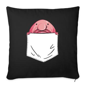 Blob fish - Sofa pillowcase 17,3'' x 17,3'' (45 x 45 cm) - black - Front