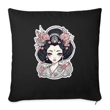 Geisha - Sofa pillowcase 17,3'' x 17,3'' (45 x 45 cm) - black - Front