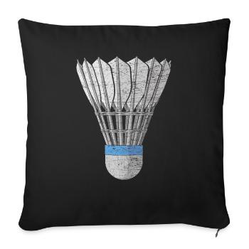 Shuttlecock - Sofa pillowcase 17,3'' x 17,3'' (45 x 45 cm) - black - Front