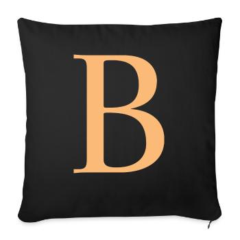 Personalised Your Name Custom Birthday Gift B - Sofa pillowcase 17,3'' x 17,3'' (45 x 45 cm) - black - Front