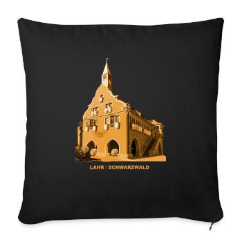 Mairie de Lahr Forêt-Noire Bade-Wurtemberg - Housse de coussin décorative 45 x 45 cm - noir - Devant