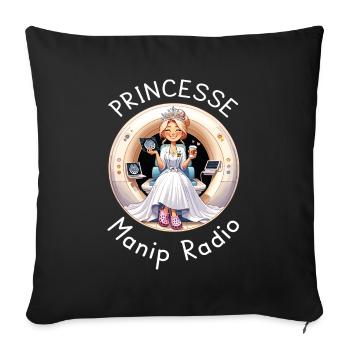 Princesse Manip Radio Manipulatrice Radiologie - Housse de coussin décorative 45 x 45 cm - noir - Devant