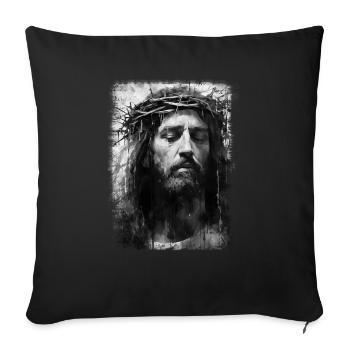 jesus bible christian religion christian cross christian - Sofa pillowcase 17,3'' x 17,3'' (45 x 45 cm) - black - Front