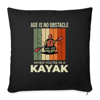 kayak Gradma Kayak Canoë Kayak Drôle - Housse de coussin décorative 45 x 45 cm - noir - Devant
