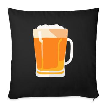 Bier Flsche Krug Saufen Junggesellenabschied 3 - Sofakissenbezug 45 x 45 cm - Schwarz - Vorne