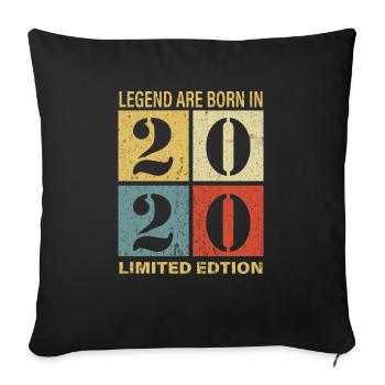 Original Calendar 2020 Vintage Birthday Rec - Sofa pillowcase 17,3'' x 17,3'' (45 x 45 cm) - black - Front