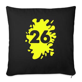 Blobs 26 - Sofa pillowcase 17,3'' x 17,3'' (45 x 45 cm) - black - Front
