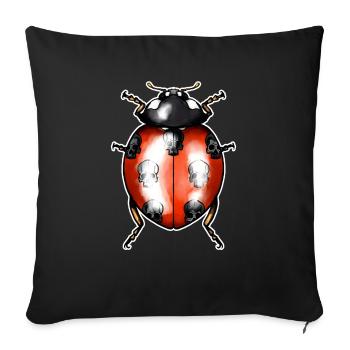 Ladybird - Sofa pillowcase 17,3'' x 17,3'' (45 x 45 cm) - black - Front