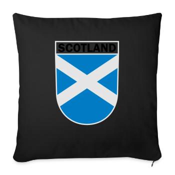 Scotland Wappen - Sofakissenbezug 45 x 45 cm - Schwarz - Vorne
