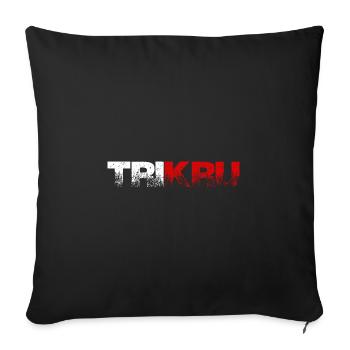 Trikru - Housse de coussin décorative 45 x 45 cm - noir - Devant