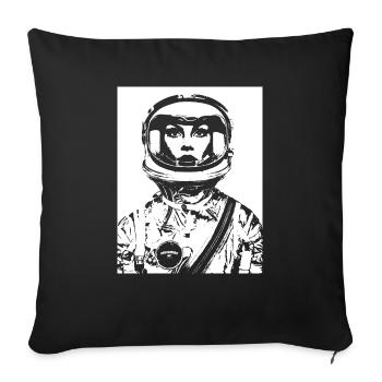 ASTRONAUTE FEMME FEMME POWER STENCIL - Housse de coussin décorative 45 x 45 cm - noir - Devant