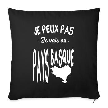 Mode Basque activé - Housse de coussin décorative 45 x 45 cm - noir - Devant