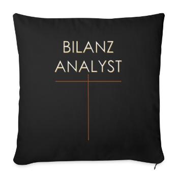 Analyse de bilan - Housse de coussin décorative 45 x 45 cm - noir - Devant