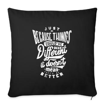 MEILLEUR MEILLEUR MEILLEURS MEILLEURS DICTONS CHOSES DRÔLES MOTIFS - Housse de coussin décorative 45 x 45 cm - noir - Devant