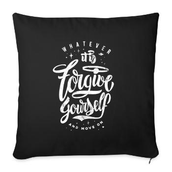 DÉTECTEZ PLUS EN AVANT LES RISERS PLUS HAUTS ENTRAÎNENT DES MOTIFS - Housse de coussin décorative 45 x 45 cm - noir - Devant