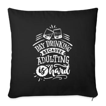 ALCOHOL PARTY GRILL CÉLÉBRATION MOTIFS DE BOISSONS - Housse de coussin décorative 45 x 45 cm - noir - Devant