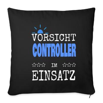 Controller - Sofakissenbezug 45 x 45 cm - Schwarz - Vorne