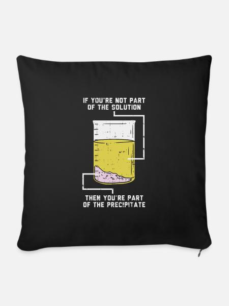 Fun Chemie und Wissenschaft Wortspiel - Sofakissenbezug 45 x 45 cm - Schwarz