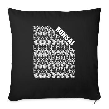 BONSAI Bonsai Master Bonsai Art - Sofa pillowcase 17,3'' x 17,3'' (45 x 45 cm) - black - Front