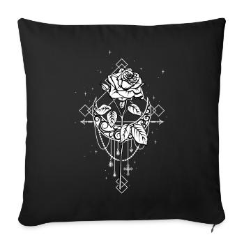 Occult Moon Rose Gothic Witch Wicca - Sofa pillowcase 17,3'' x 17,3'' (45 x 45 cm) - black - Front