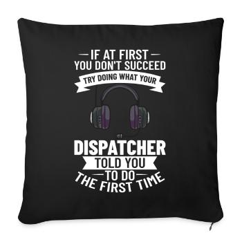 Dispatcher Emergency Call Operations Control Center Control Center - Sofa pillowcase 17,3'' x 17,3'' (45 x 45 cm) - black - Front