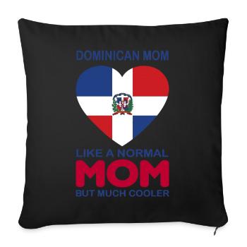 République dominicaine - Housse de coussin décorative 45 x 45 cm - noir - Devant