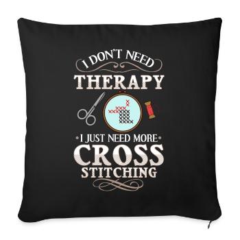 Cross Stitch Pattern Cross Stitch Needles Embroidery Weaving - Sofa pillowcase 17,3'' x 17,3'' (45 x 45 cm) - black - Front
