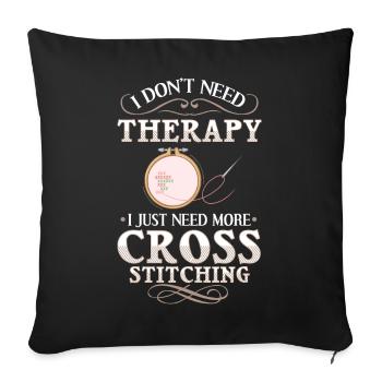 Cross Stitch Pattern Cross Stitch Needles Embroidery Weaving - Sofa pillowcase 17,3'' x 17,3'' (45 x 45 cm) - black - Front