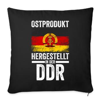 Ostdeutschland Ossi Deutschland DDR - Sofakissenbezug 45 x 45 cm - Schwarz - Vorne