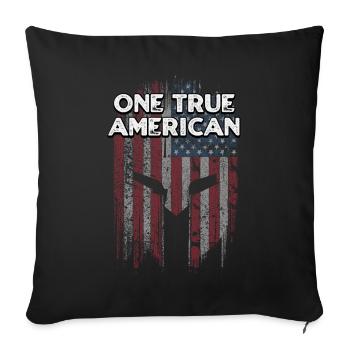 Une véritable indépendance patriotique américaine - Housse de coussin décorative 45 x 45 cm - noir - Devant