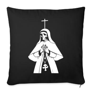 Umarme die Dunkelheit Satanische Nonne, Okkultismus, Gothic - Sofakissenbezug 45 x 45 cm - Schwarz - Vorne