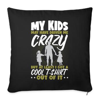 Funny Dad Joke Father's Day Daughters Kids Dad - Sofa pillowcase 17,3'' x 17,3'' (45 x 45 cm) - black - Front