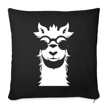 Drôle de lama Silhouette Cheeky Fun Lamas - Housse de coussin décorative 45 x 45 cm - noir - Devant
