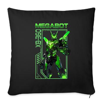 Console de jeu MegaBot XB-360 – Chemise d’anime - Housse de coussin décorative 45 x 45 cm - noir - Devant