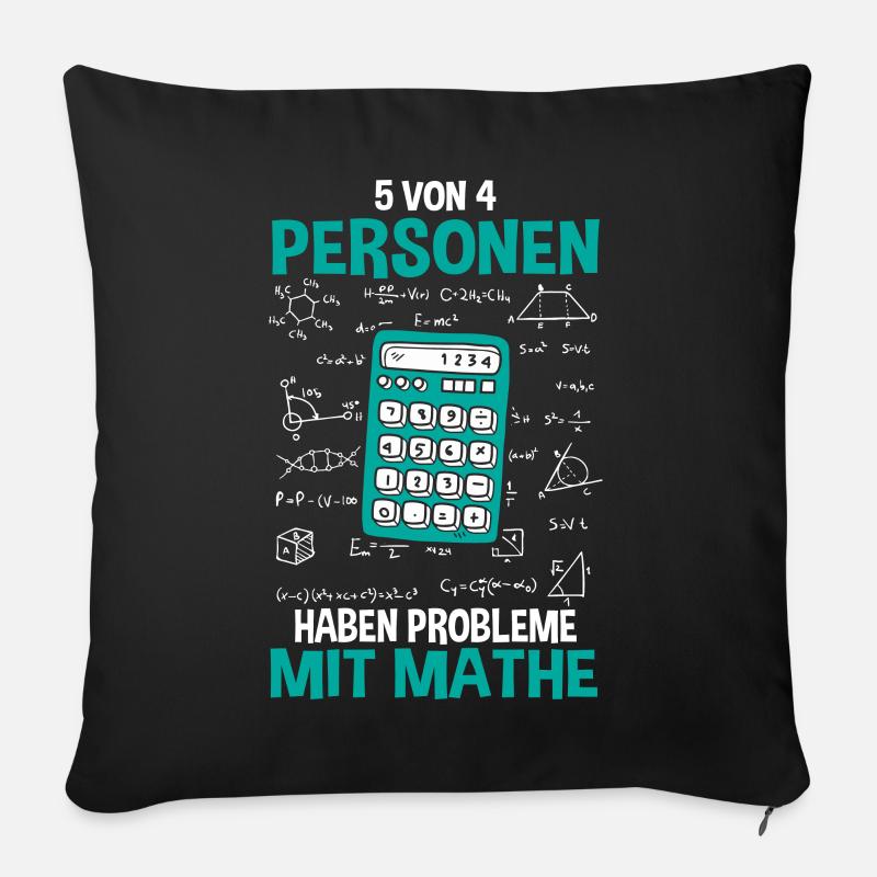 Math Math Teacher Calculator - Sofa pillowcase 17,3'' x 17,3'' (45 x 45 cm) - black