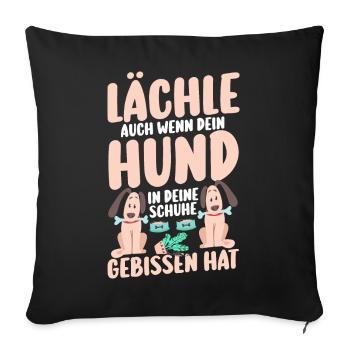 Dog Dog Owner Dog Owner Dog Motif Dogs - Sofa pillowcase 17,3'' x 17,3'' (45 x 45 cm) - black - Front