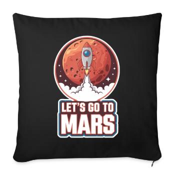 Mars Planète Planète Système Solaire - Housse de coussin décorative 45 x 45 cm - noir - Devant
