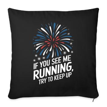 Pyrotechnie Feux d’artifice Pyrotechnie - Housse de coussin décorative 45 x 45 cm - noir - Devant