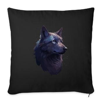 Wolf Wolf Head Scratch Marks Claws Wild Forest Hunter - Sofa pillowcase 17,3'' x 17,3'' (45 x 45 cm) - black - Front