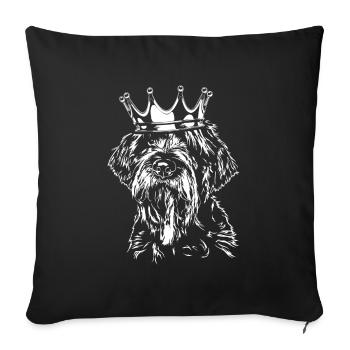 KORTHALS GRIFFON Chien chien chien Wilsigns - Housse de coussin décorative 45 x 45 cm - noir - Devant