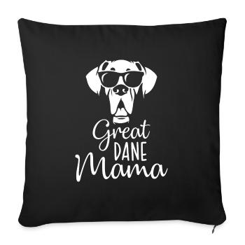 Funny Great Dane Mama Dog Mom Dog Lovers Canine - Sofa pillowcase 17,3'' x 17,3'' (45 x 45 cm) - black - Front