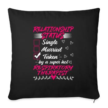Funny His and Her Gift Idea Respiratory Therapist - Sofa pillowcase 17,3'' x 17,3'' (45 x 45 cm) - black - Front