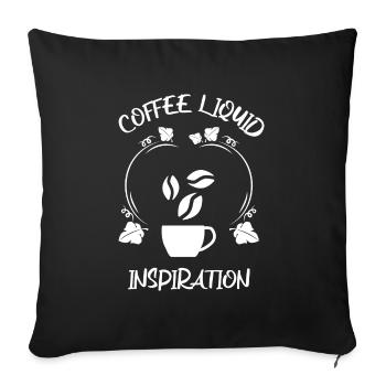Café Espresso Café - Housse de coussin décorative 45 x 45 cm - noir - Devant
