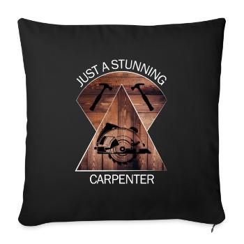 Carpenter Carpenter Rooms Craftsman Wood - Sofa pillowcase 17,3'' x 17,3'' (45 x 45 cm) - black - Front