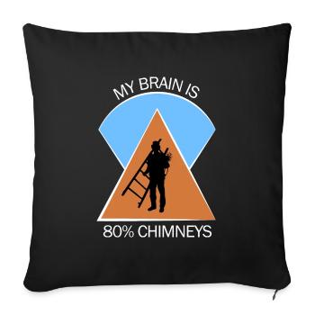 Chimney Sweep Chimney Sweep - Sofa pillowcase 17,3'' x 17,3'' (45 x 45 cm) - black - Front