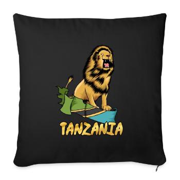 Tanzania - Sofa pillowcase 17,3'' x 17,3'' (45 x 45 cm) - black - Front
