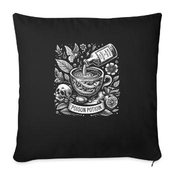 Poison Vial 3 - Sofa pillowcase 17,3'' x 17,3'' (45 x 45 cm) - black - Front