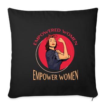 Empowered Women Empower Women - Women's Power - Sofa pillowcase 17,3'' x 17,3'' (45 x 45 cm) - black - Front