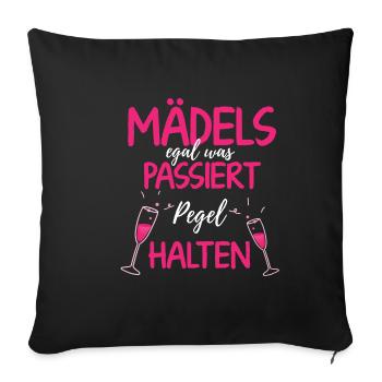 Girls No Matter What Happens Gauges Hold Design - Housse de coussin décorative 45 x 45 cm - noir - Devant